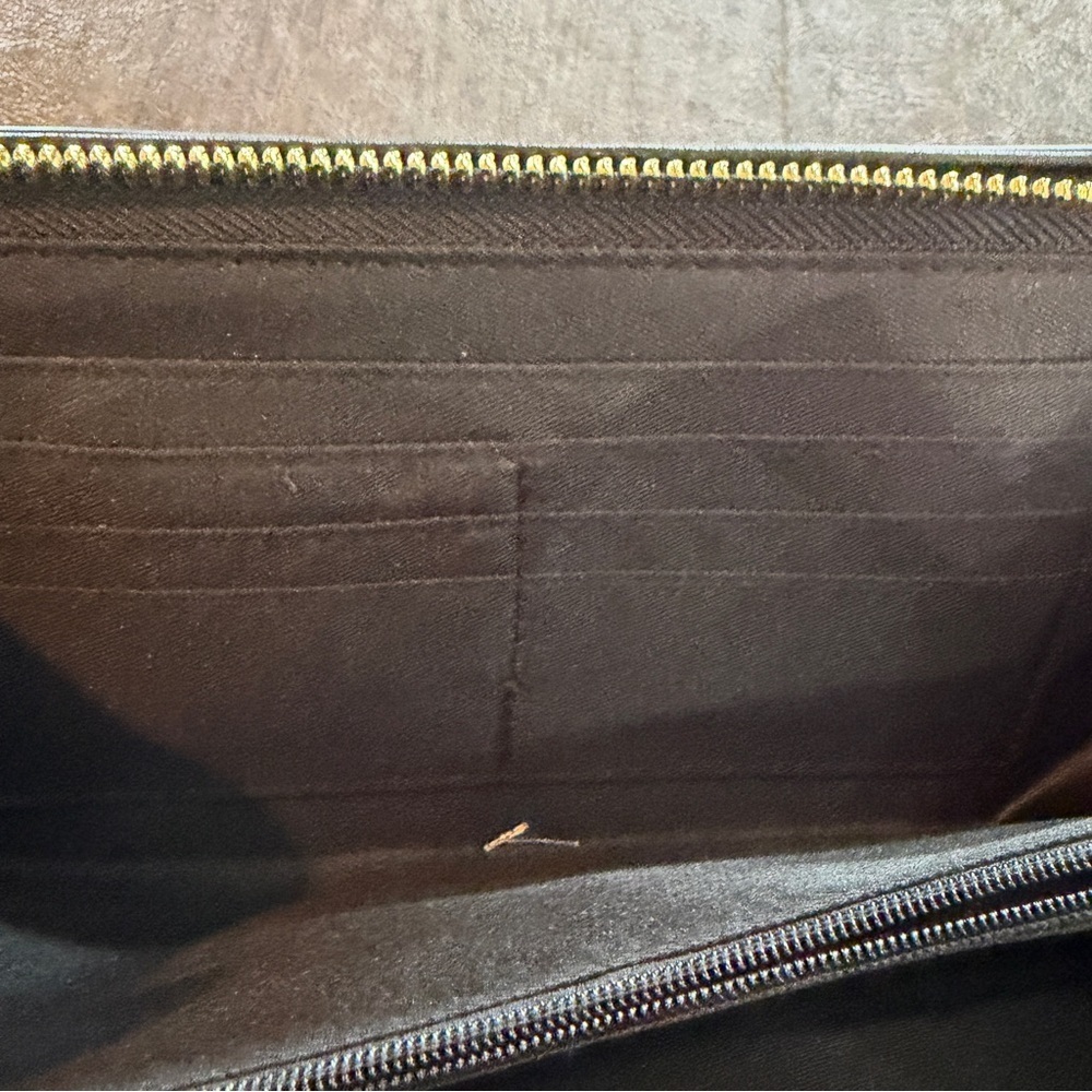 A New Day Elegant Black Bow Clutch 2 pockets with card holders Wristlet - Picture 4 of 8